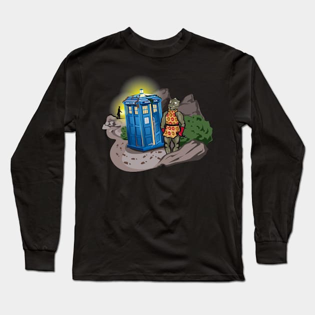 Dr Who enters the Arena Long Sleeve T-Shirt by LaughingDevil